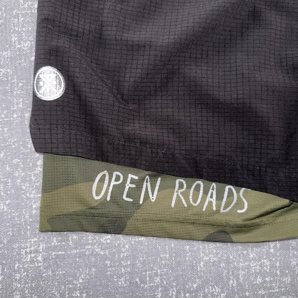 Roark Shorts Mens 33 Black Run Amok 2-in-1 Lined Camo 6 Inseam Athletic Running